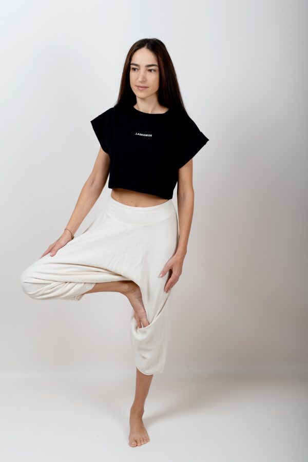 Croptop z konope LASKAMiER HEMP čierny